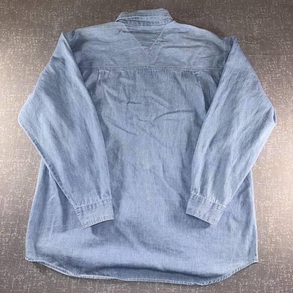 Dallas Cowboys Shirt Mens Large Blue NFL Football True Fan Sportswear Denim - Picture 8 of 8